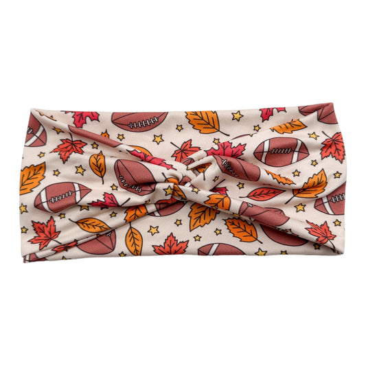 FOOTBALLS & LEAVES - FRONT KNOT