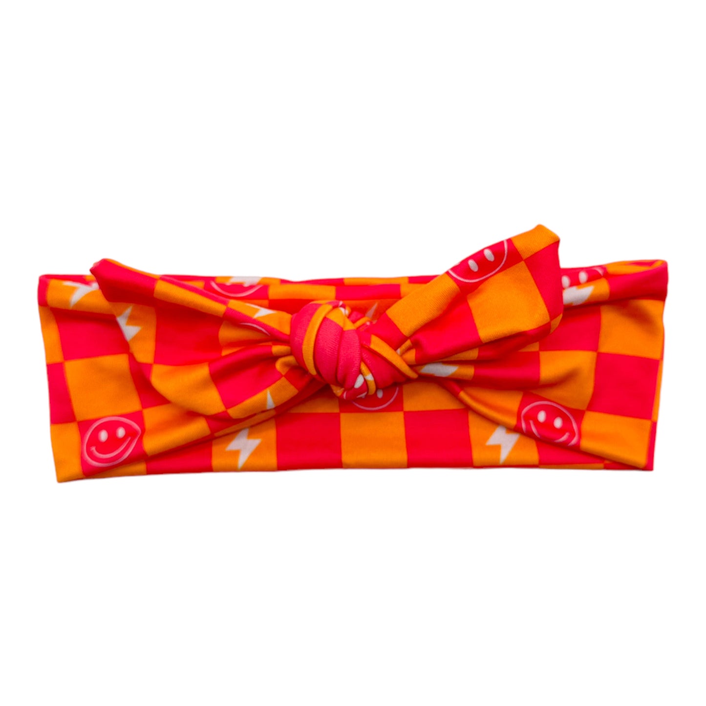 ORANGE & PINK CHECKERS - TIE