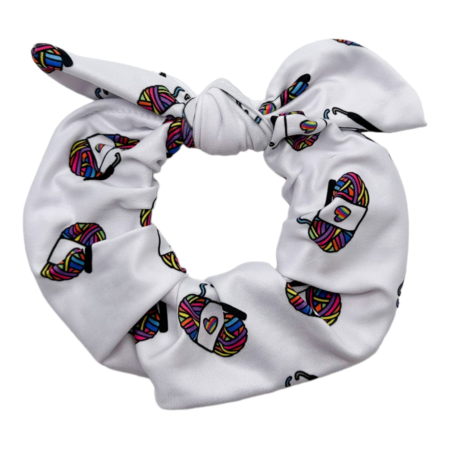PRE-ORDER WILL NOT SHIP UNTIL 10/23 RAINBOW CROCHET - BOW SCRUNCHIE