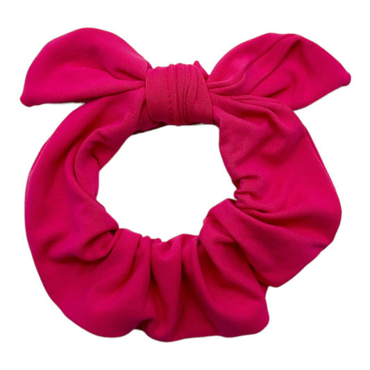 BRIGHT PINK - BOW SCRUNCHIE