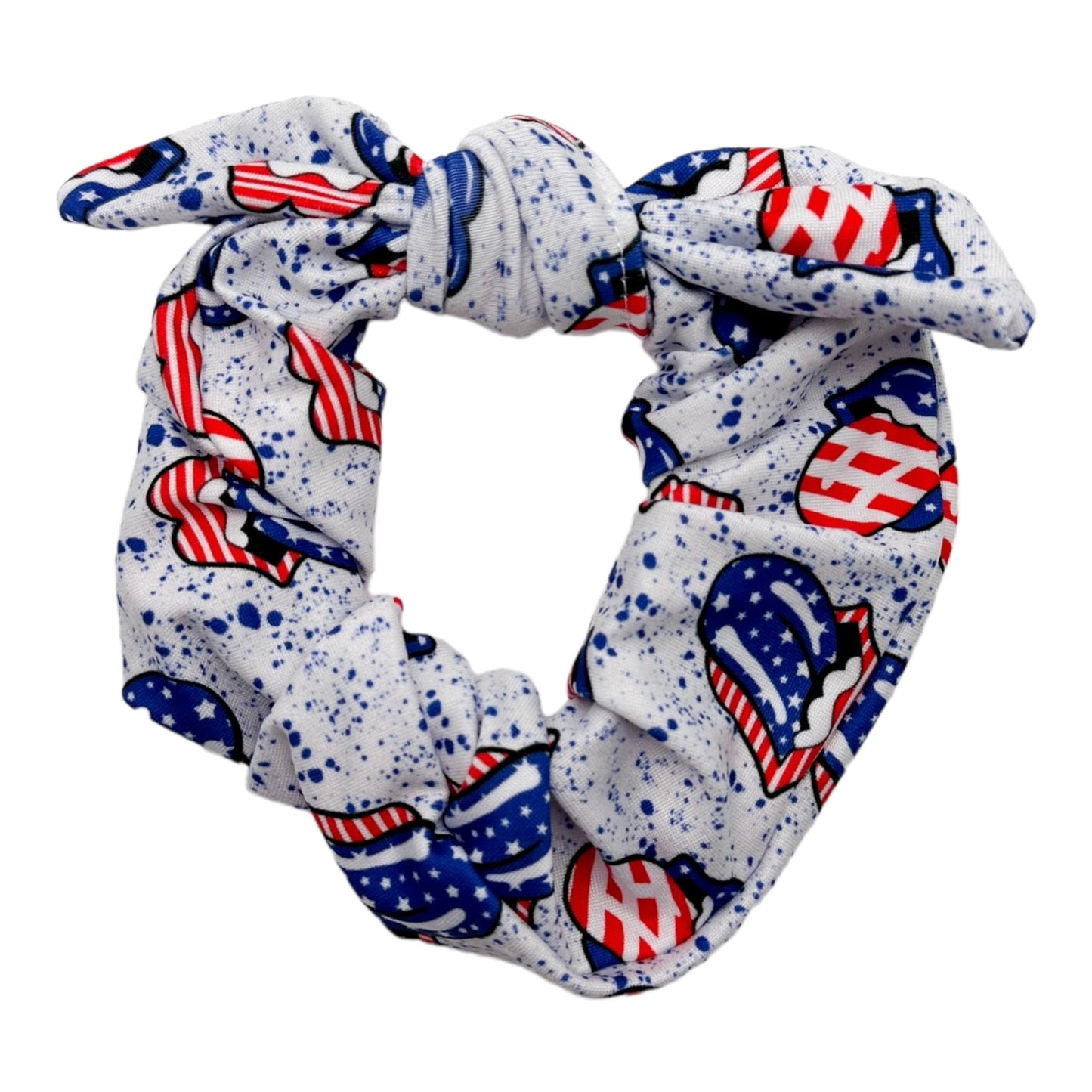 RWB MOUTHS - BOW SCRUNCHIE