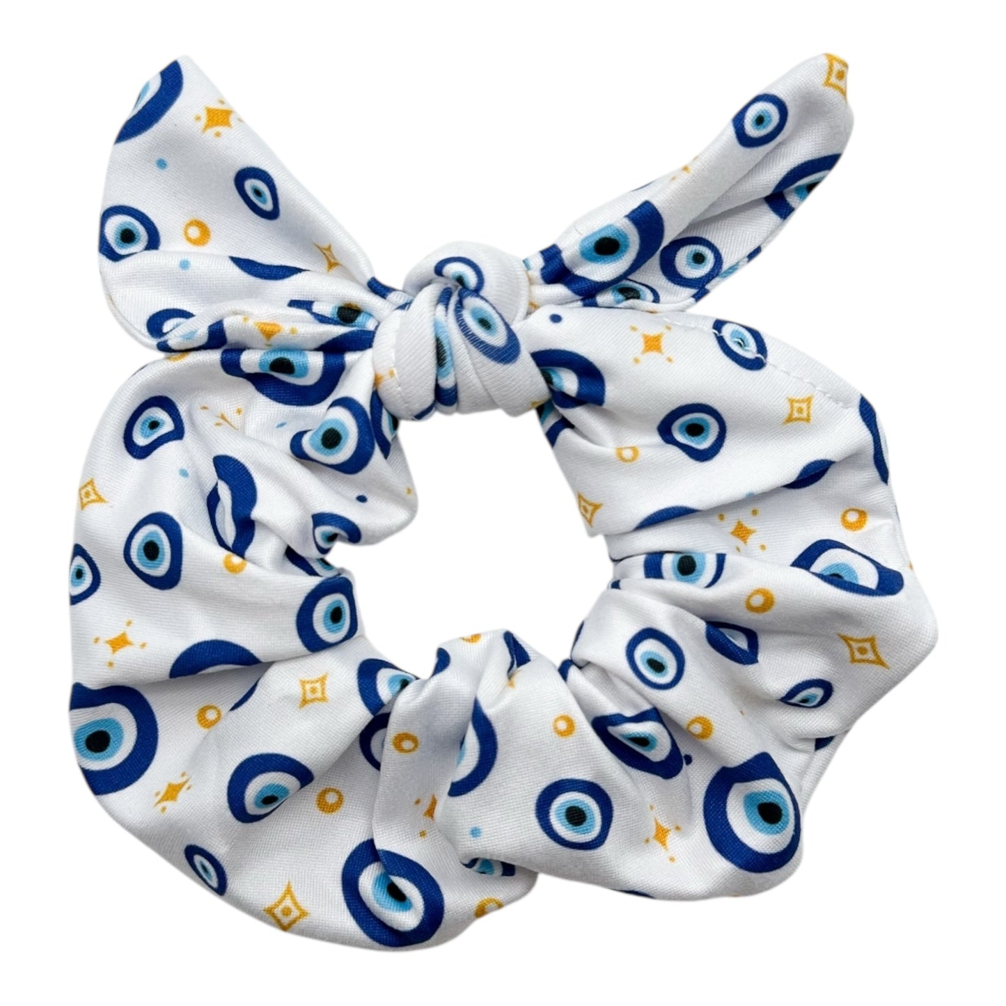 EVIL EYES & GOLDEN STARS - BOW SCRUNCHIE