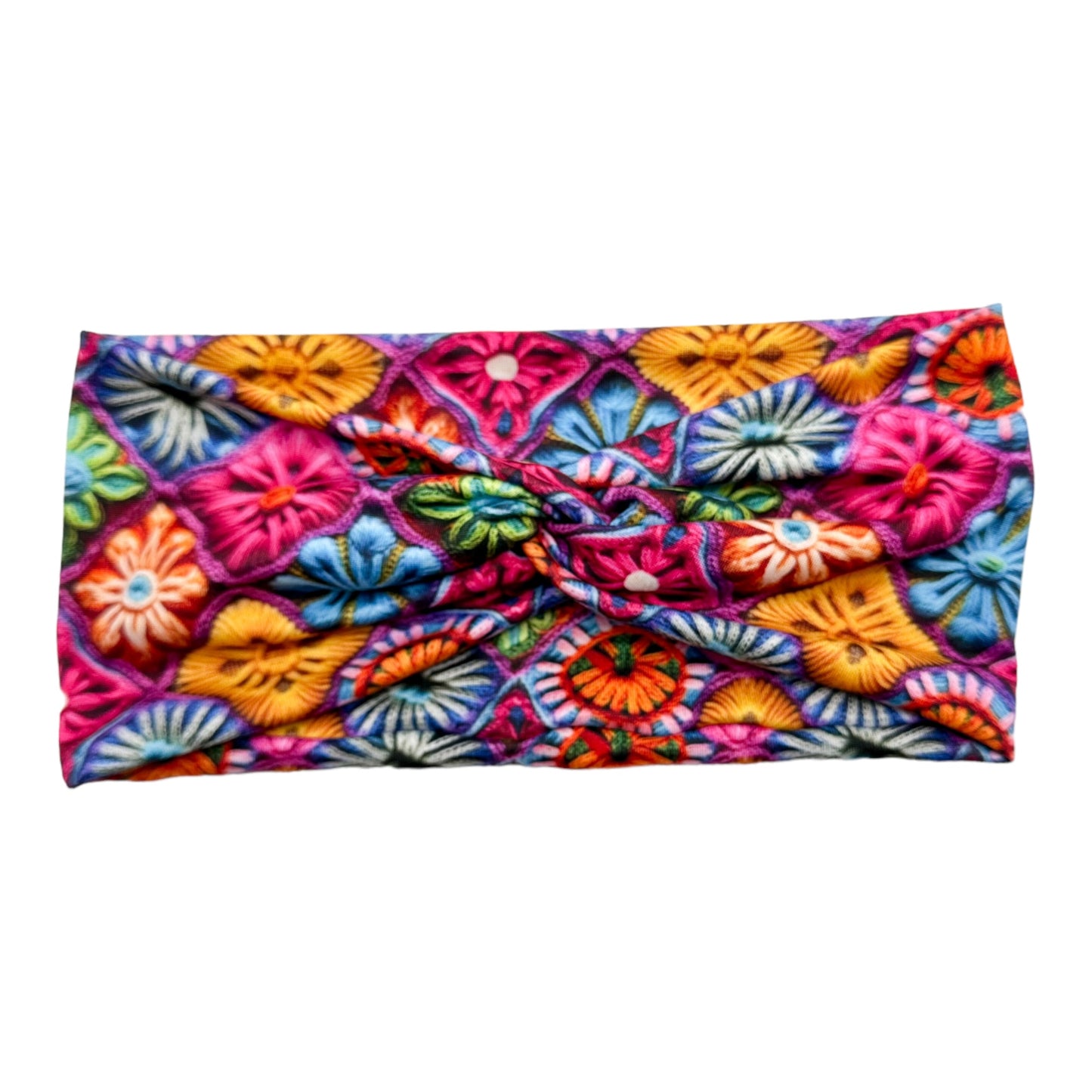 CROCHETED BLANKET - FRONT KNOT