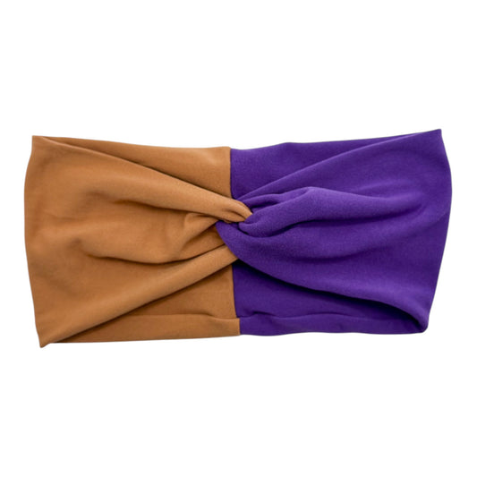 PURPLE & GOLDISH - SPLIT - FRONT KNOT