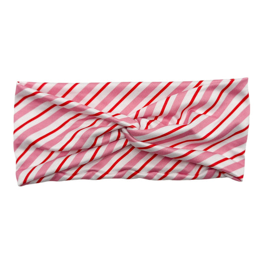 PINK & RED STRIPES - FRONT KNOT