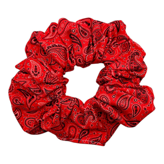 RED BANDANA - OVERSIZED SCRUNCHIE