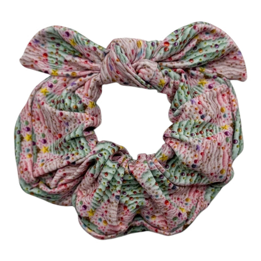 TEXTURED TREES - BOW SCRUNCHIE