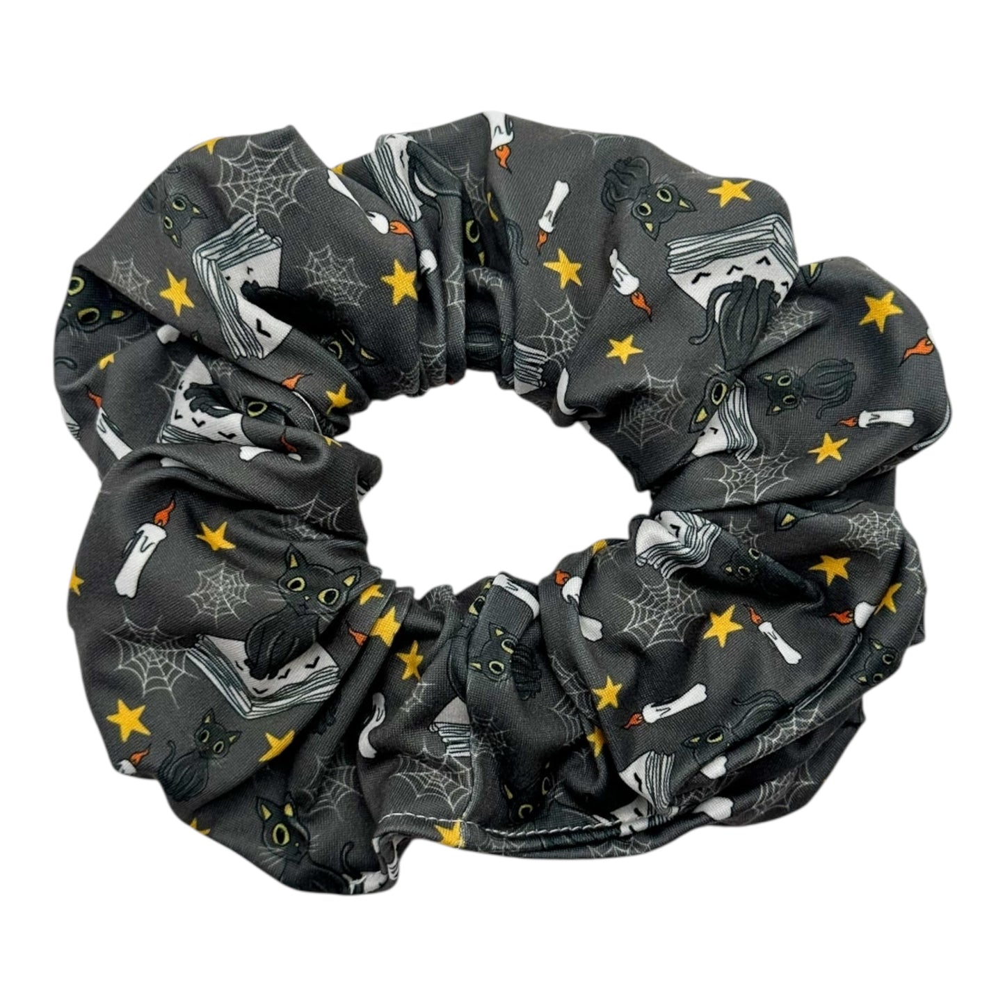 SALEM THE CAT & CANDLES - OVERSIZED SCRUNCHIE