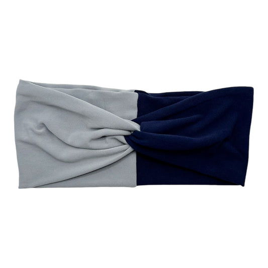 NAVY BLUE & GRAY - SPLIT - FRONT KNOT