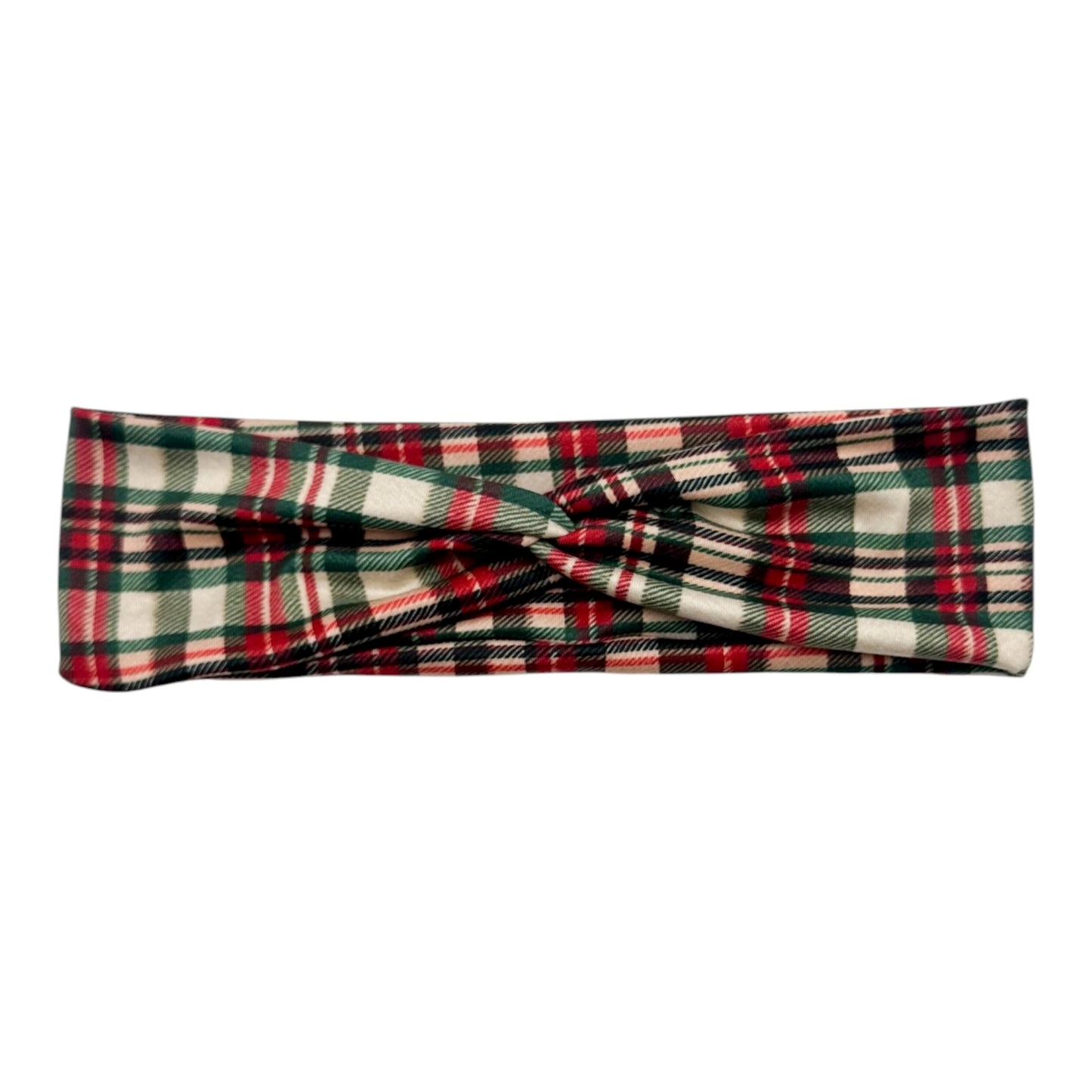 OFF WHITE/RED/GREEN PLAID - TINY KNOT
