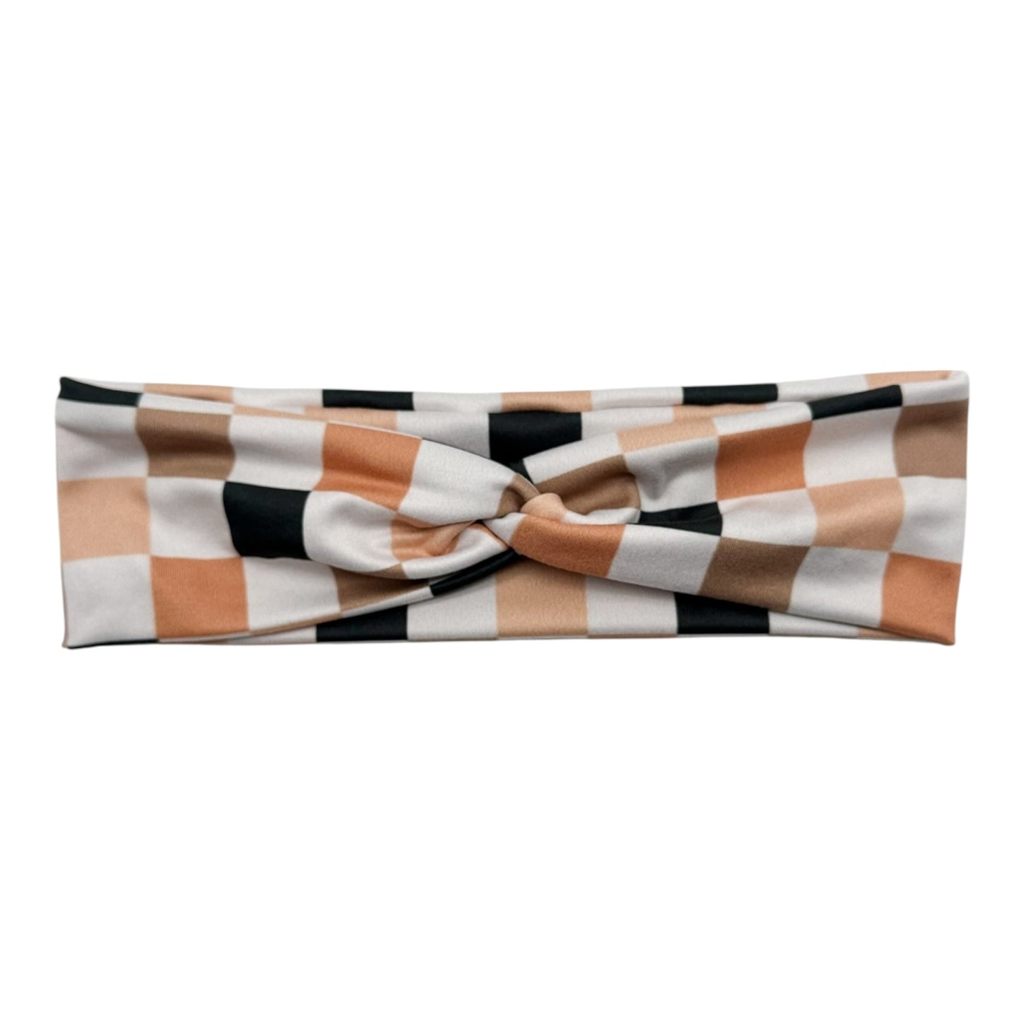 BLACK/WHITE/TAN CHECKERS - TINY KNOT