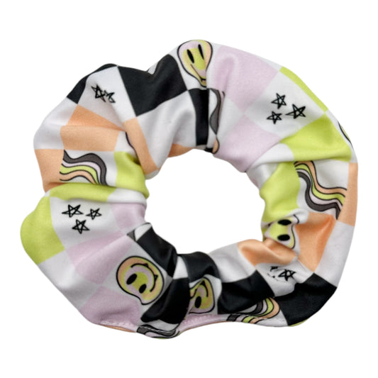 HALLOWEEN CHECKERS - REGULAR SCRUNCHIE