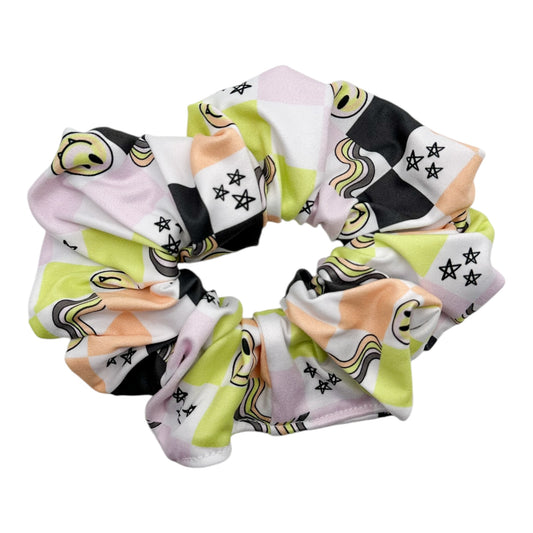HALLOWEEN CHECKERS - OVERSIZED SCRUNCHIE