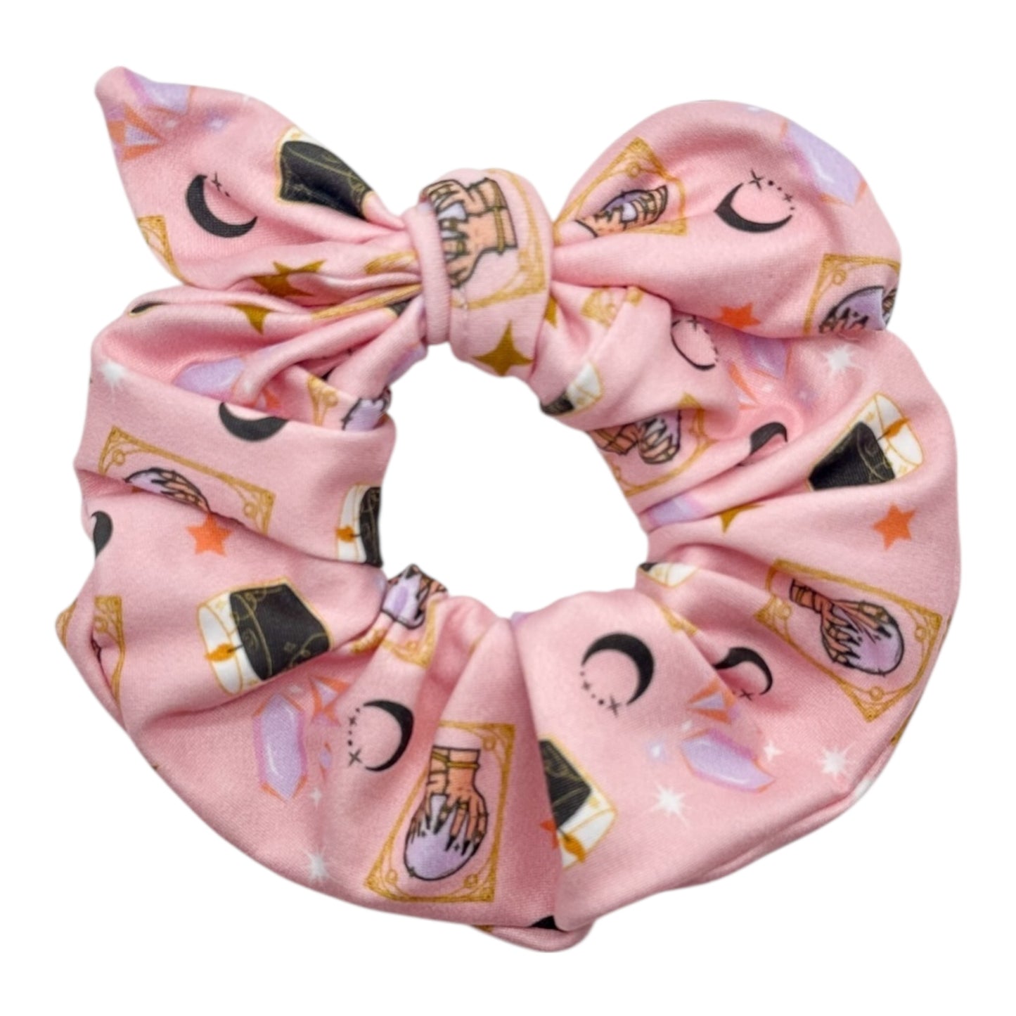 CRYSTAL BALL/CANDLES/CRYSTALS - BOW SCRUNCHIE