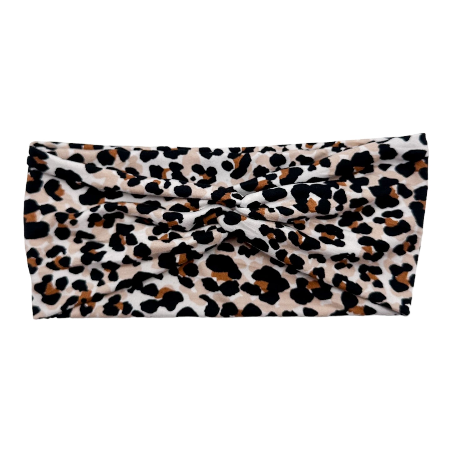 BEIGE & WHITE ANIMAL PRINT - FRONT KNOT