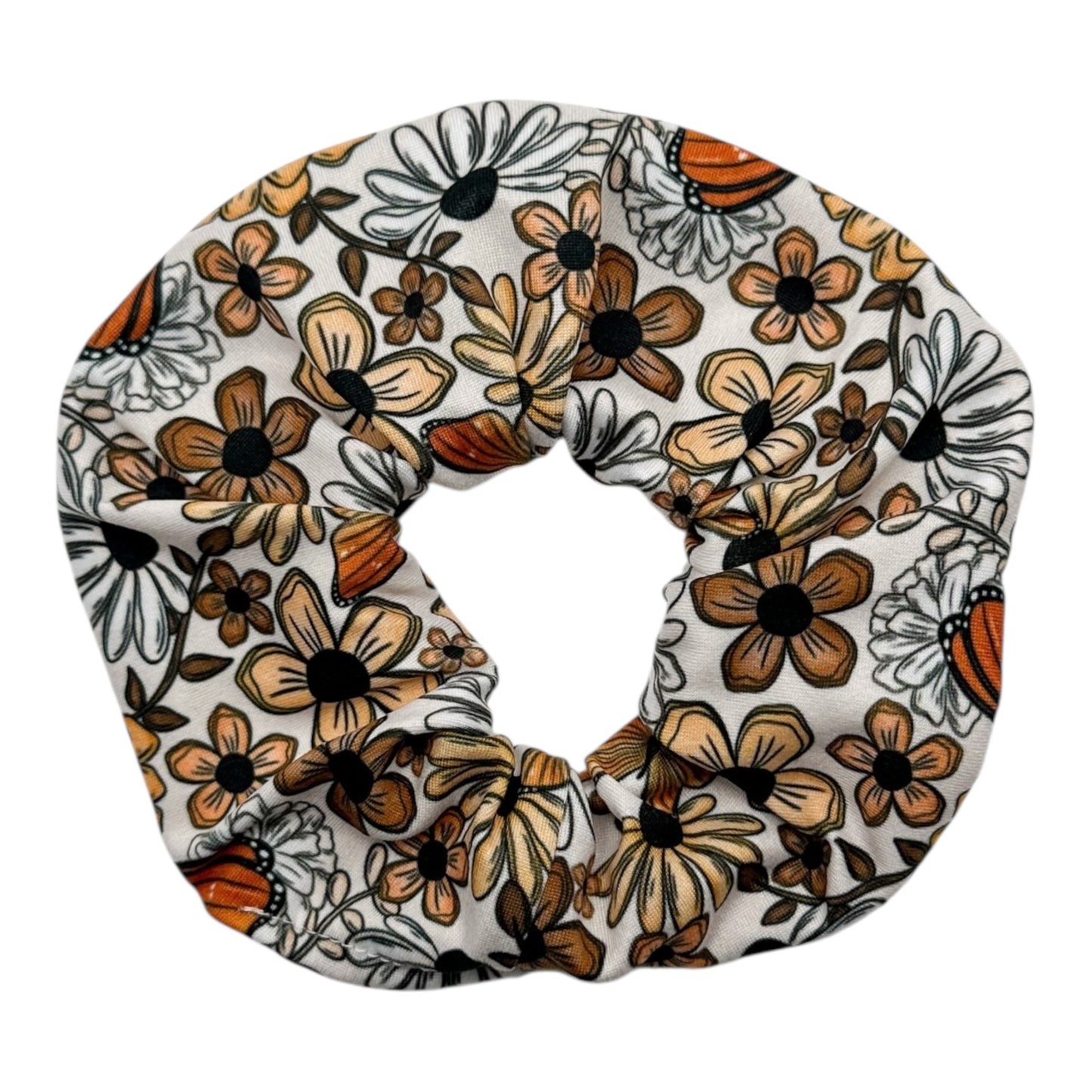 AUTUMN FLORAL & BUTTERFLIES - REGULAR SCRUNCHIE
