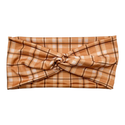 TAN & BROWN FLANNEL - FRONT KNOT