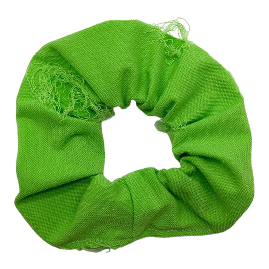 HIGHLIGHTER GREEN - DISTRESSED - REGULAR SCRUNCHIE