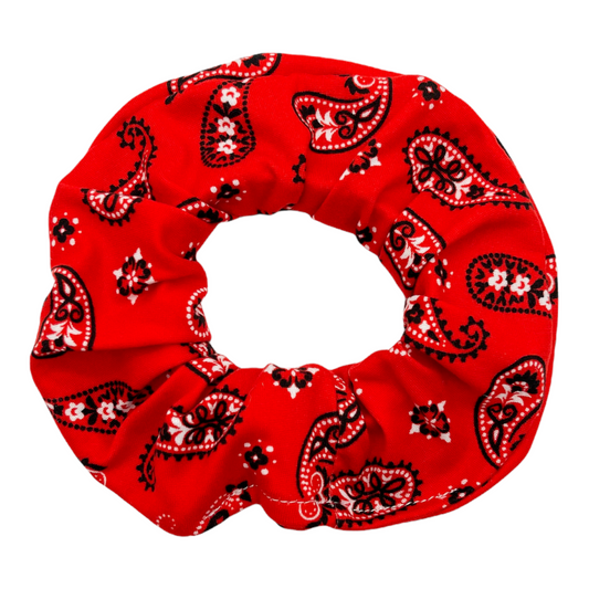 RED BANDANA - REGULAR SCRUNCHIE