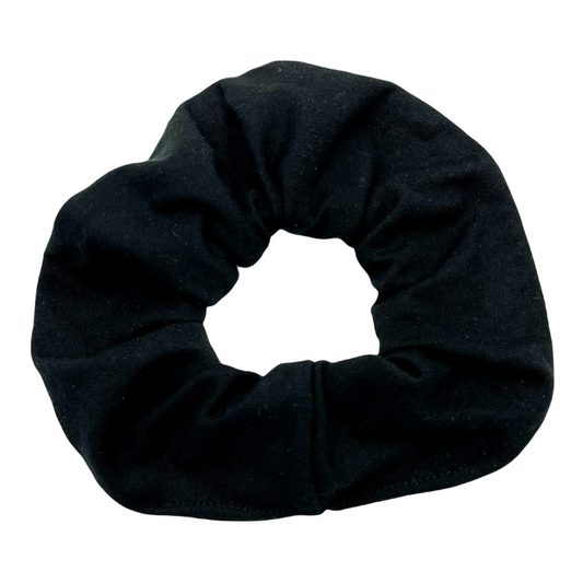 SOLID BLACK - REGULAR SCRUNCHIE