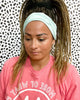 CORAL & DASH LIGHTNING BOLTS ON PINK - FRONT KNOT