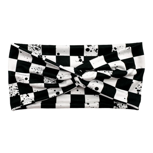 SPLATTER CHECKERS - FRONT KNOT