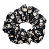 BLACK - KNIT SKULLS - OVERSIZED SCRUNCHIE