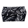 BLACK W/ WHITE PALM LEAVES  - LUXE