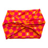 ORANGE & PINK CHECKERS - THICK KNOT