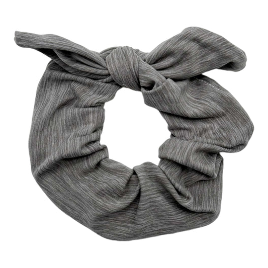 HEATHER GRAY - BOW SCRUNCHIE