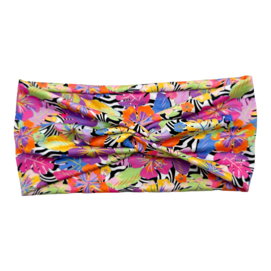 BRIGHT TROPICAL FLOWERS - FRONT KNOT