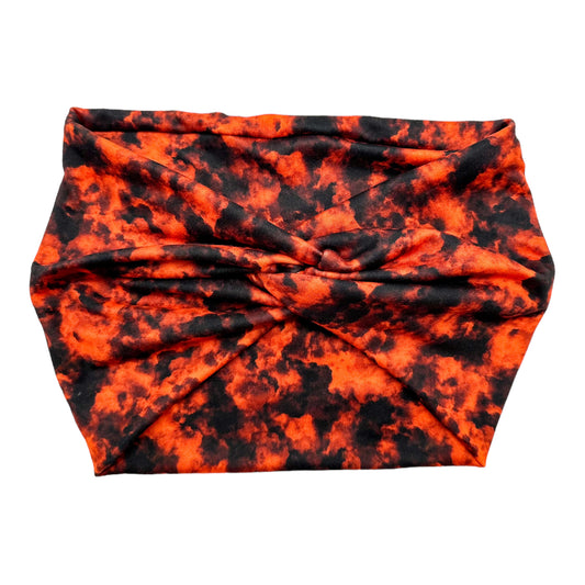 ORANGE & BLACK SMOKE  - THICK KNOT