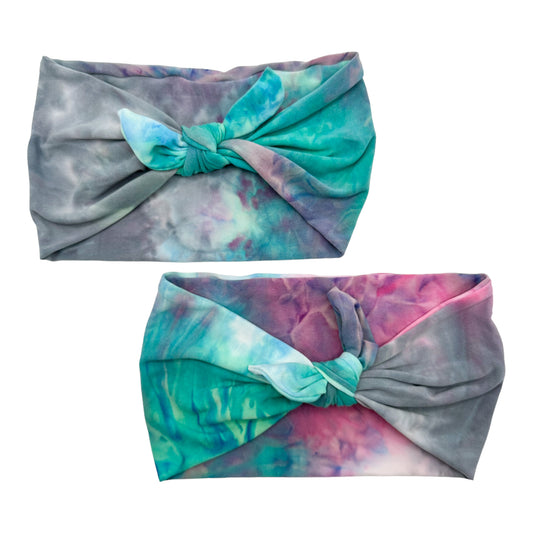 TEAL/PINK/GRAY TIE-DYE - LUXE