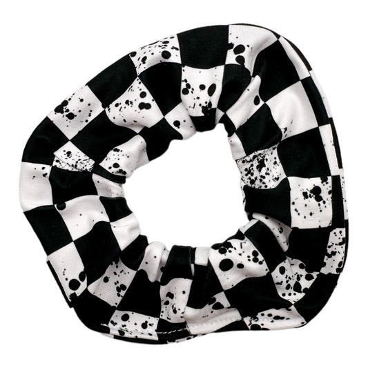 SPLATTER CHECKERS - SCRUNCHIE