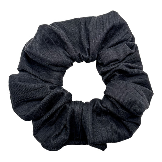 RIBBED - BLACK - OVERSIZED SCRUNCHIE