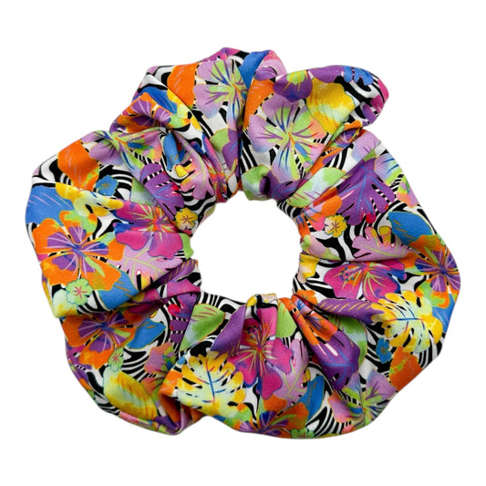 BRIGHT TROPICAL FLOWERS - OVERSIZED SCRUNCHIE