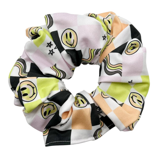 HALLOWEEN CHECKERS - OVERSIZED SCRUNCHIE
