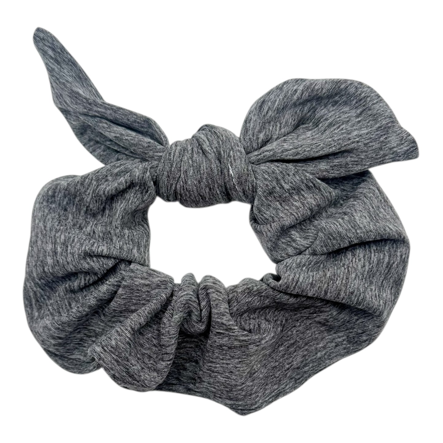 ATHLETIC CHARCOAL GRAY - BOW SCRUNCHIE
