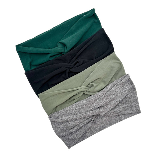 BLACK/GREEN/GRAY/SAGE 4 PACK - FRONT KNOT