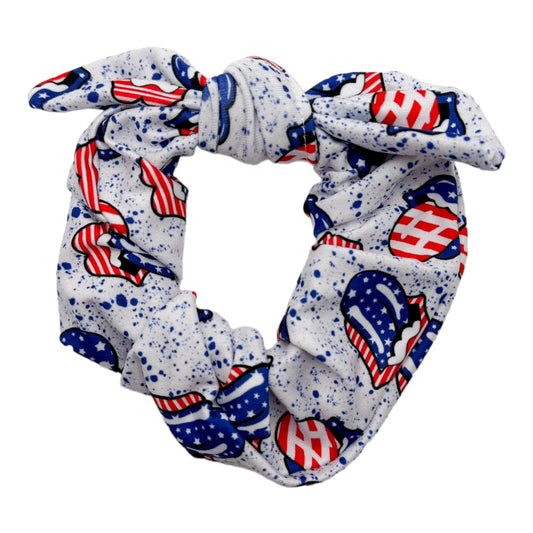RWB MOUTHS - BOW SCRUNCHIE