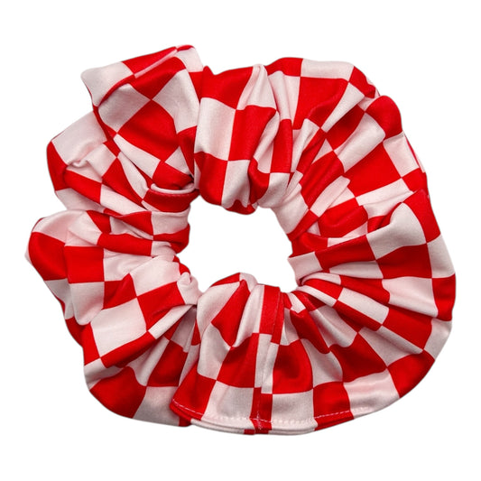 RED & WHITE CHECKERED - OVERSIZED SCRUNCHIE