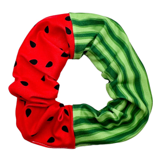WATERMELON - SPLIT - REGULAR SCRUNCHIE