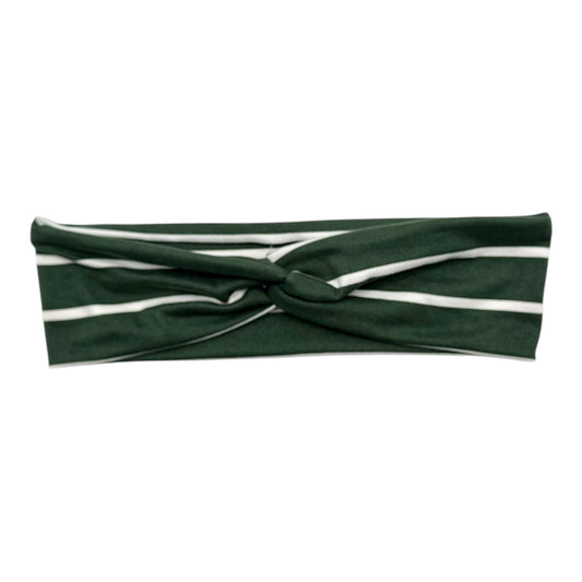 ARMY GREEN W/ WHT STRIPE - TINY KNOT