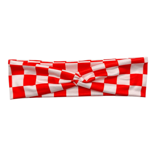 RED & WHITE CHECKERED - TINY KNOT