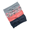 DISCO BALLS/GRAYS/PINKISH 4 PACK - FRONT KNOT