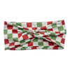 RED/GREEN/WHITE CHECKERS - FRONT KNOT