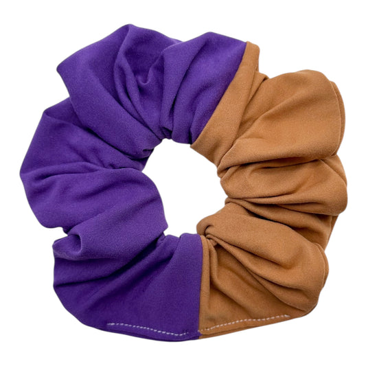 PURPLE & GOLDISH - SPLIT - OVERSIZED SCRUNCHIE