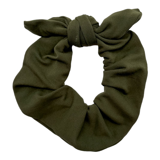OLIVE GREEN - BOW SCRUNCHIE