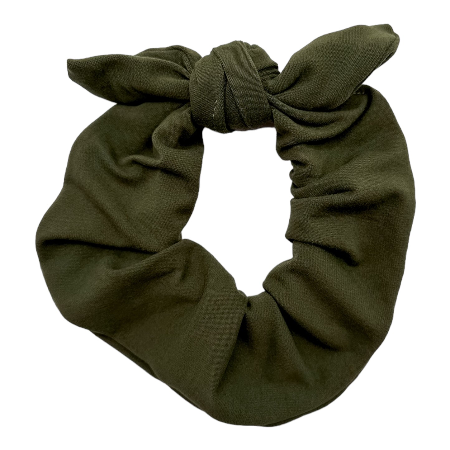 OLIVE GREEN - BOW SCRUNCHIE