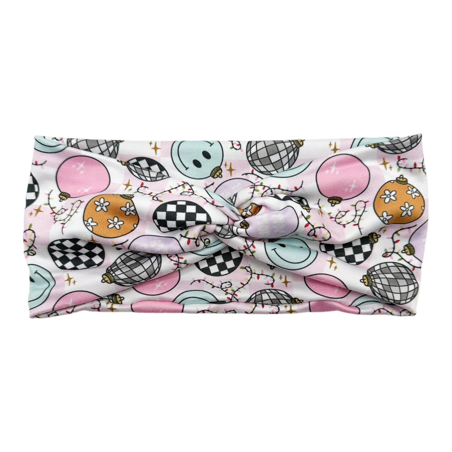 DISCO/CHECKERED ORNAMENTS - FRONT KNOT